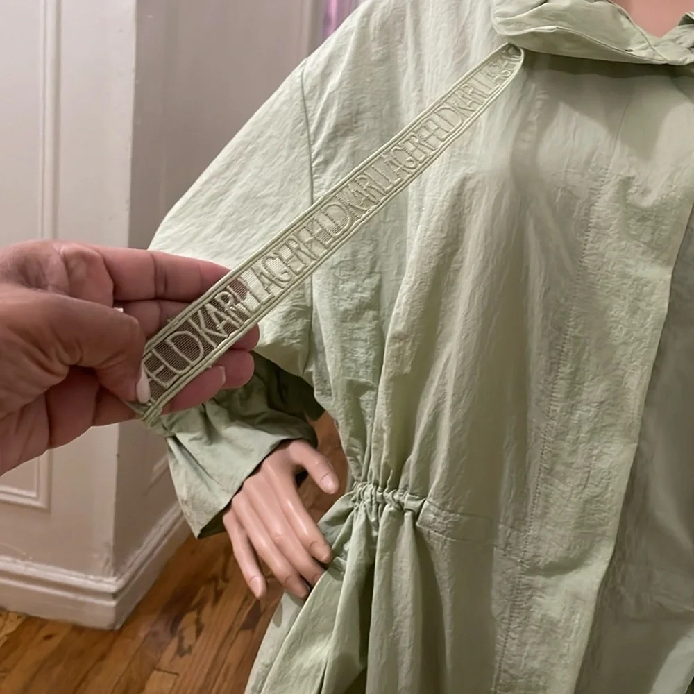 Karl Lagerferd Light Green Hooded jacket